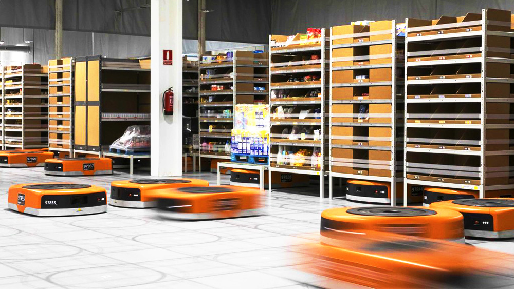 Amazon warehouse robotics