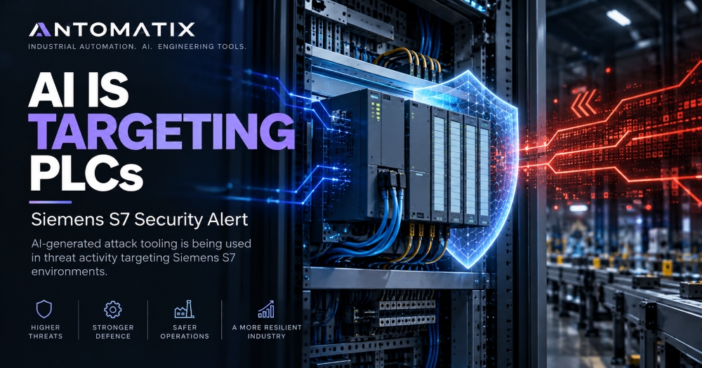AI cybersecurity threat targeting a Siemens S7 industrial PLC network